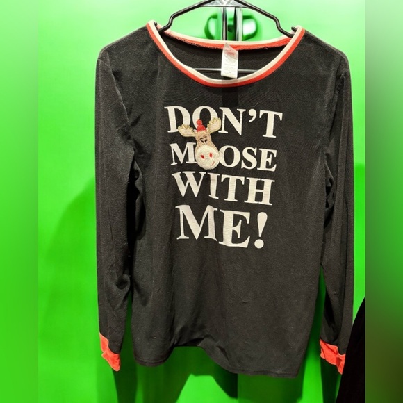 Holiday time Pajamas Set - Black Red small - Picture 2 of 7